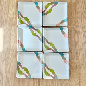 GET 252-18-CO 7" x 7" Contemporary Melamine Square Plate - 6/Pack